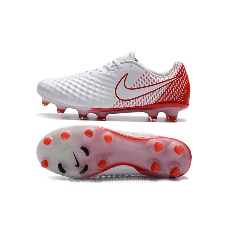 Nike Magista Opus Ii FG Fodboldstøvler Herre – Hvid Rød